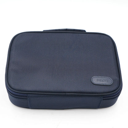 BQEYZ Navy Blue HiFi IEM Earphone Storage Case - Dustproof & Waterproof with Handheld Design for Earphone & Cable Protection