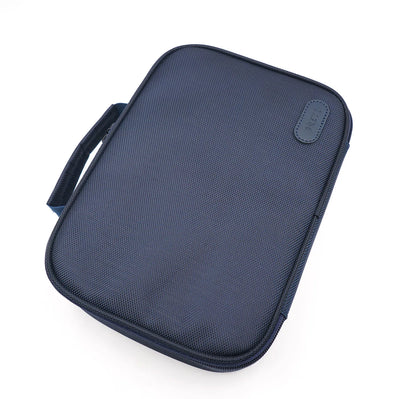 BQEYZ Navy Blue HiFi IEM Earphone Storage Case - Dustproof & Waterproof with Handheld Design for Earphone & Cable Protection