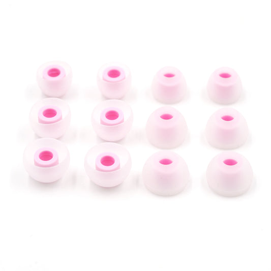 BQEYZ Pink Silicone Ear Tips for HiFi IEM Earphones - Enhanced Sound Isolation & Fit