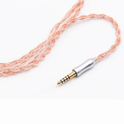BQEYZ Rose Gold HiFi IEM Earphone Cable - Angled Plug for Device Compatibility