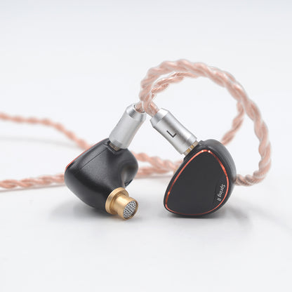 BQEYZ Rose Gold Braided Cable with HiFi IEM Earphones - Paired for Studio-Grade Audio