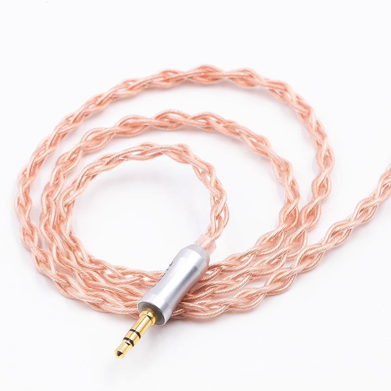 BQEYZ Rose Gold Braided HiFi IEM Earphone Cable - Organized Storage Design