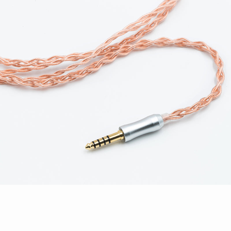 BQEYZ Rose Gold HiFi IEM Earphone Cable - Straight Plug for Universal Use