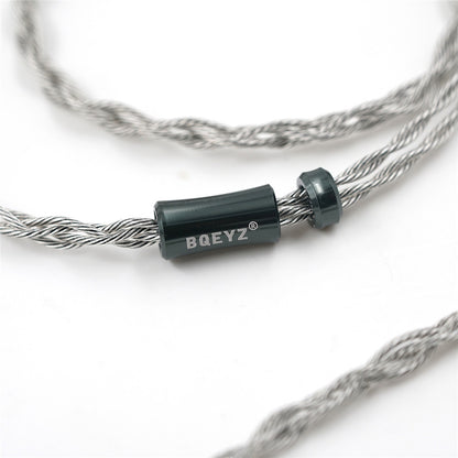 BQEYZ Silver HiFi IEM Earphone Cable - Inline Component for Signal Integrity