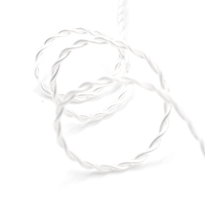 BQEYZ White Braided HiFi IEM Earphone Cable - Looped Design for Flexibility