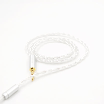 BQEYZ White Braided HiFi IEM Earphone Cable - Y-Split Detail for Signal Integrity