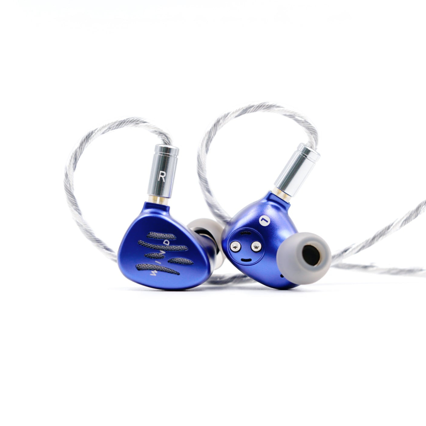 BQEYZ Wind Blue HiFi IEM Earphone with Silver Braided Cable