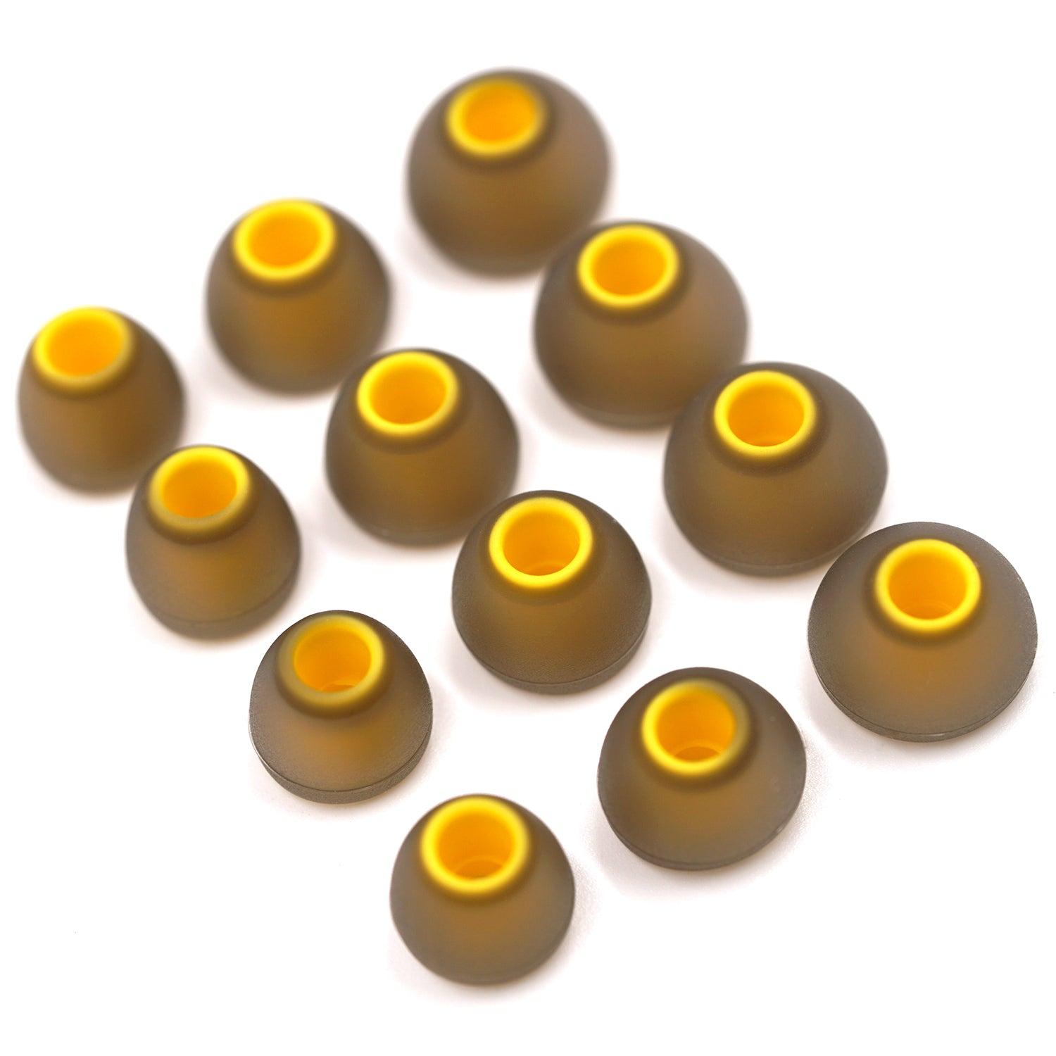 BQEYZ Yellow-Brown Silicone Ear Tips for HiFi IEM Earphones - Multiple Sizes for Custom Comfort