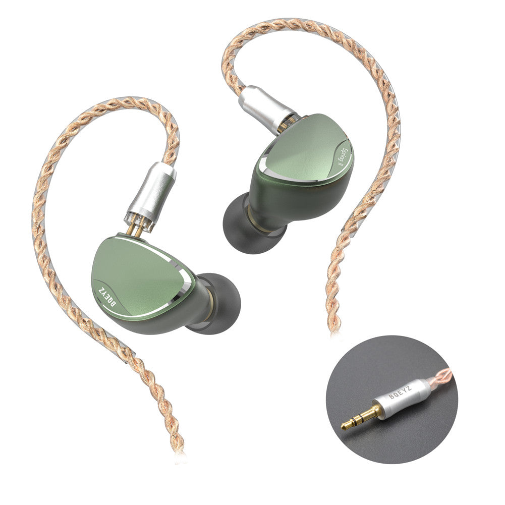 BQEYZ Spring2 グリーン Spring 2 Excellent Wired Headphones for audiophile – BQEYZ audio