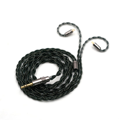 Green Braided HiFi IEM Earphone Cable Coil