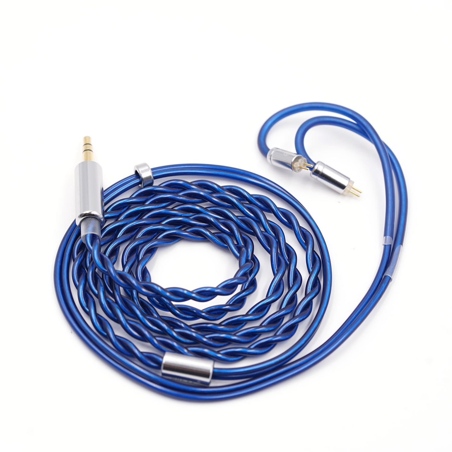 BQEYZ Hifi IEM Cable, Blue Braided Wire with 3.5mm Connector - bqeyz.net