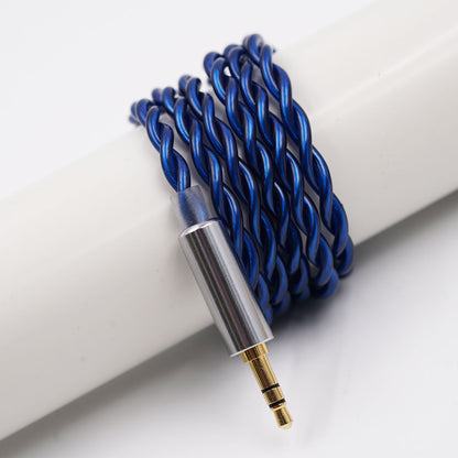 BQEYZ Hifi IEM Cable, Blue Braided Wire Wrapped Around Surface - bqeyz.net