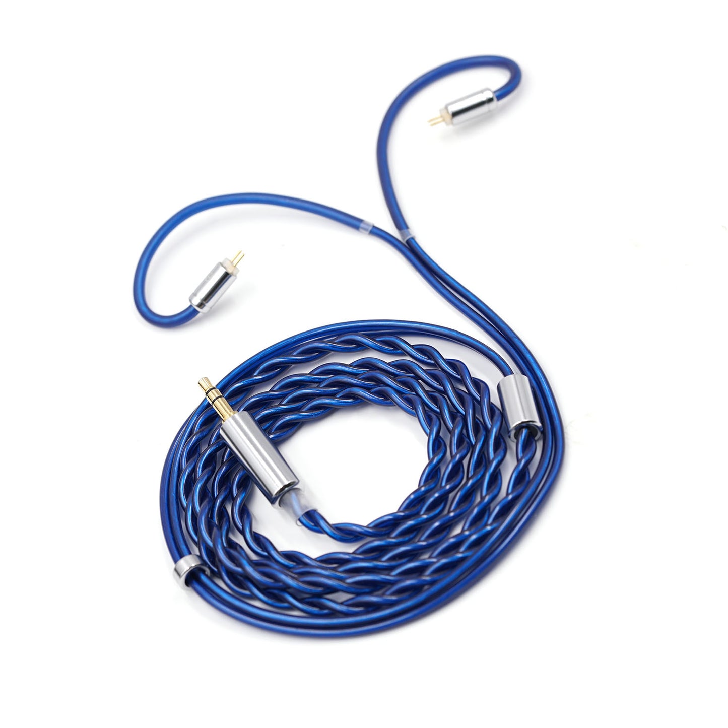 BQEYZ Hifi IEM Cable, Blue Braided Wire with Ergonomic Hooks - bqeyz.net