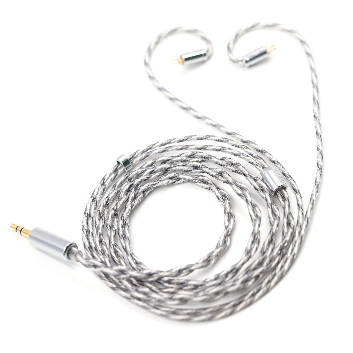 BQEYZ Hifi IEM Cable, Coiled Silver-Plated Wire with Ear Hooks - bqeyz.net