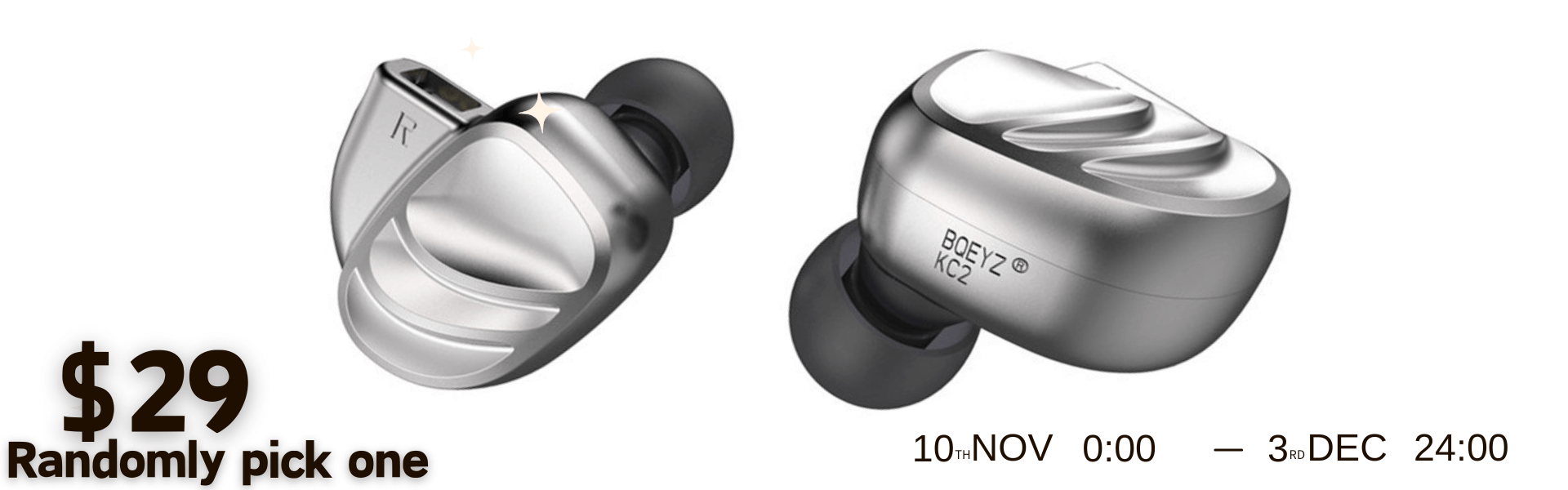 BQEYZ $29 Random Pick Hifi IEM Earphone Banner3
