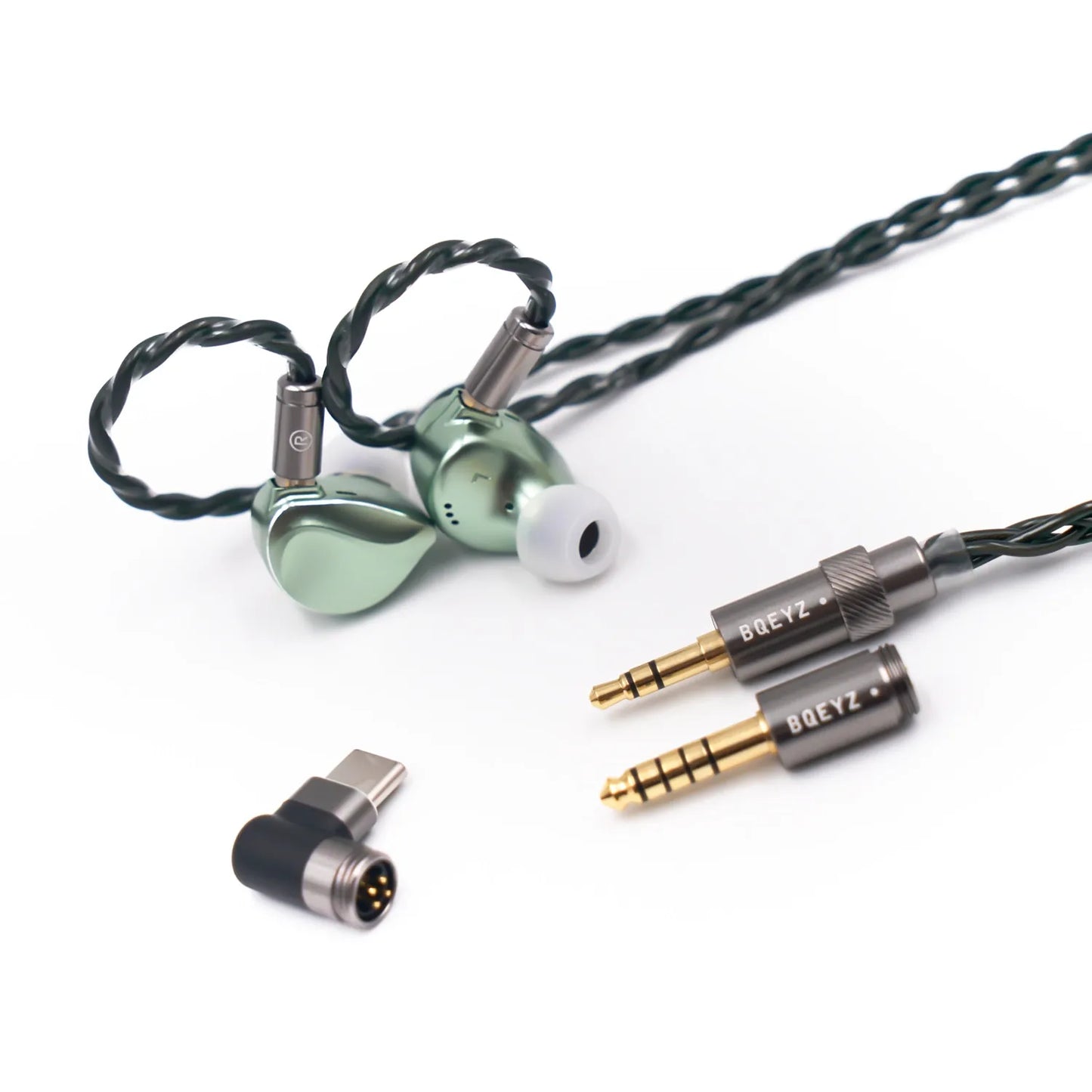 BQEYZ Winter2 IEM HiFi Earphone Green Color Cable Connector