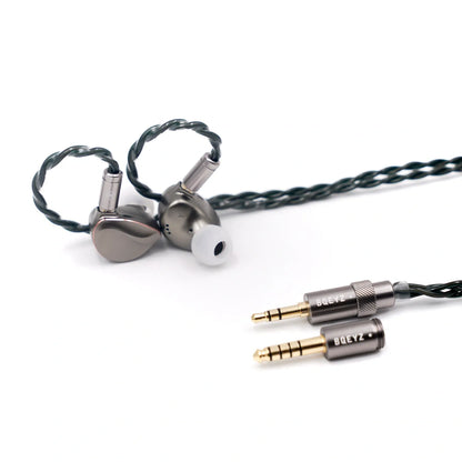BQEYZ Winter2 IEM HiFi Earphone Brown Color Cable Plug Detail
