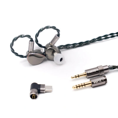 BQEYZ Winter2 IEM HiFi Earphone Brown Color Cable Plug Detail
