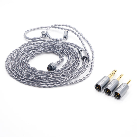Rime Gray Detachable HiFi IEM Earphone Upgrade Cable for BQEYZ Winter Series