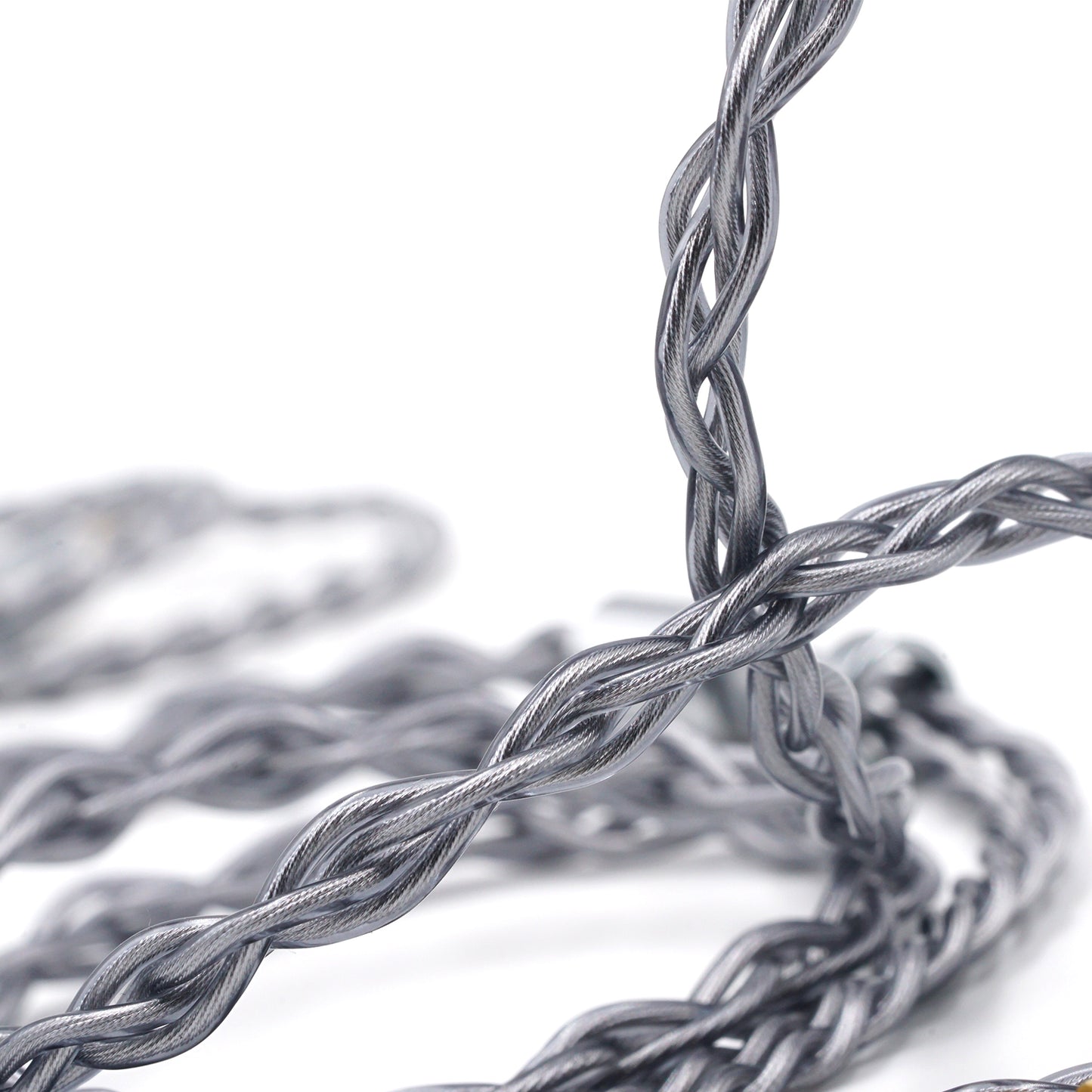 Rime Gray HiFi IEM Earphone Cable Weave Detail