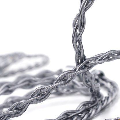 Rime Gray HiFi IEM Earphone Cable Weave Detail
