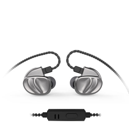 Silver BQEYZ KC2 HiFi IEM Earphone with Cable Detail